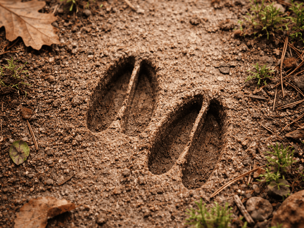 Stirnos judėjimo kryptis ir pėdsakų seka