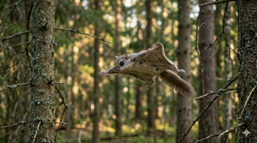 Skraidančioji voverė: kuo ypatinga voverė skraiduolė ir kaip ji gyvena